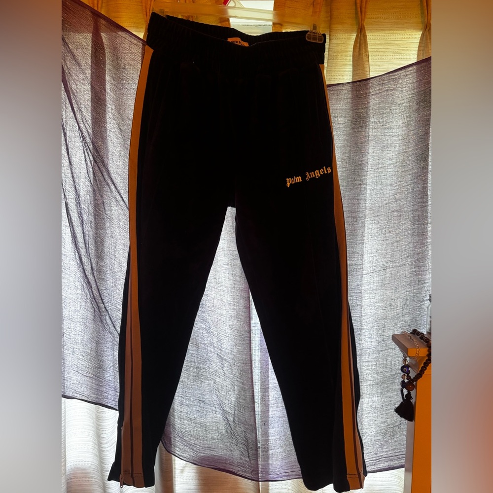 PALM ANGELS VELOUR TRACK PANTS